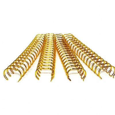 11,1 Millimeter Goldspirale umwickelt Goldspiralbindungs-Vergolden-Doppelt-Schleifen-Draht O für Kalender